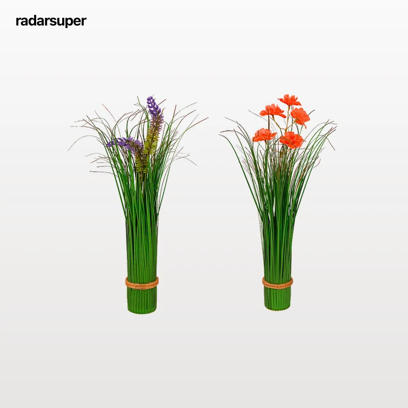 Hierba ornamental con flores