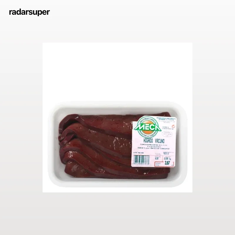 Hígado de ternera fileteado Cárnicas Meca 550 g