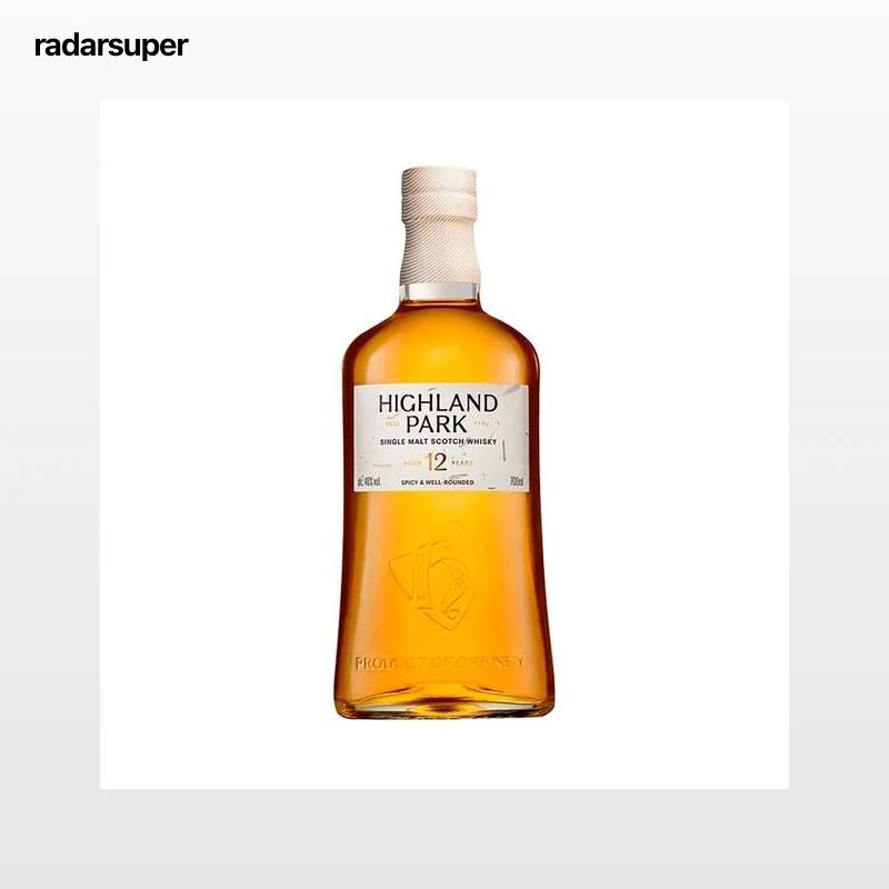 HIGHLAND PARK Whisky single malt escocés de 12 años, picante y equilibrado botella 70 cl.