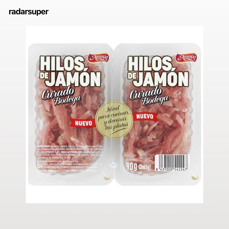 Hilos jamón curado de Bodega Arroyo 2 x 45 gr.