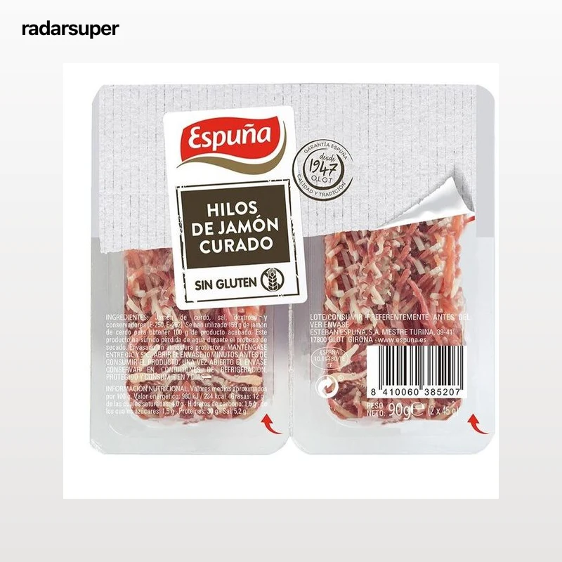 Hilos de jamón curado Espuña pack 2 de 45g