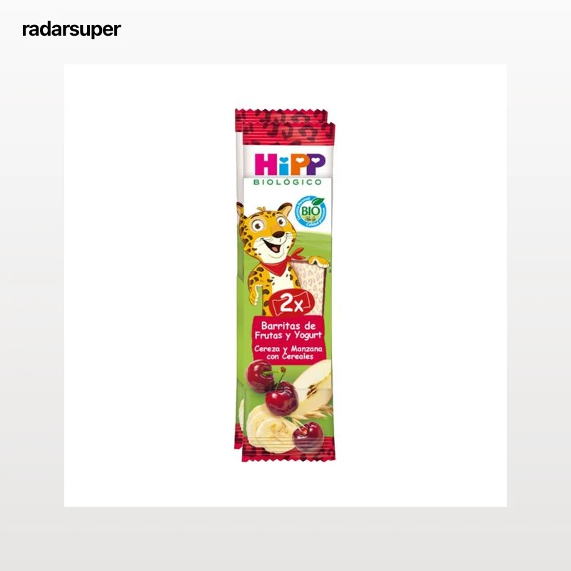 HIPP Biológico Barrita de fruta (cereza y manzana) con cereales y yogurt ecológicos 2 uds.