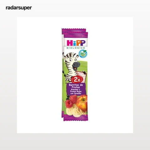 HIPP Biológico Barrita de fruta (manzana y frutos rojos) con cereales ecológicos 2 uds.