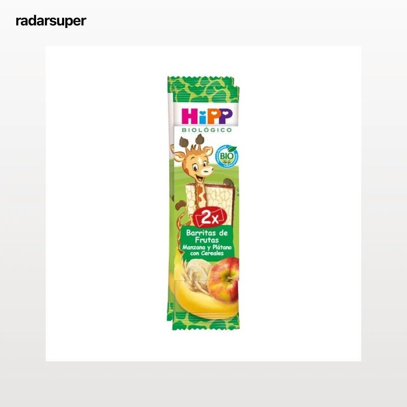 HIPP Biológico Barrita de fruta (manzana y plátano) con cereales ecológicos 2 uds.