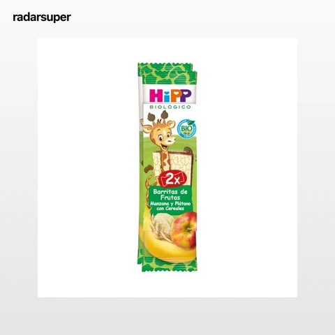 HIPP Biológico Barrita de fruta (manzana y plátano) con cereales ecológicos 2 uds.