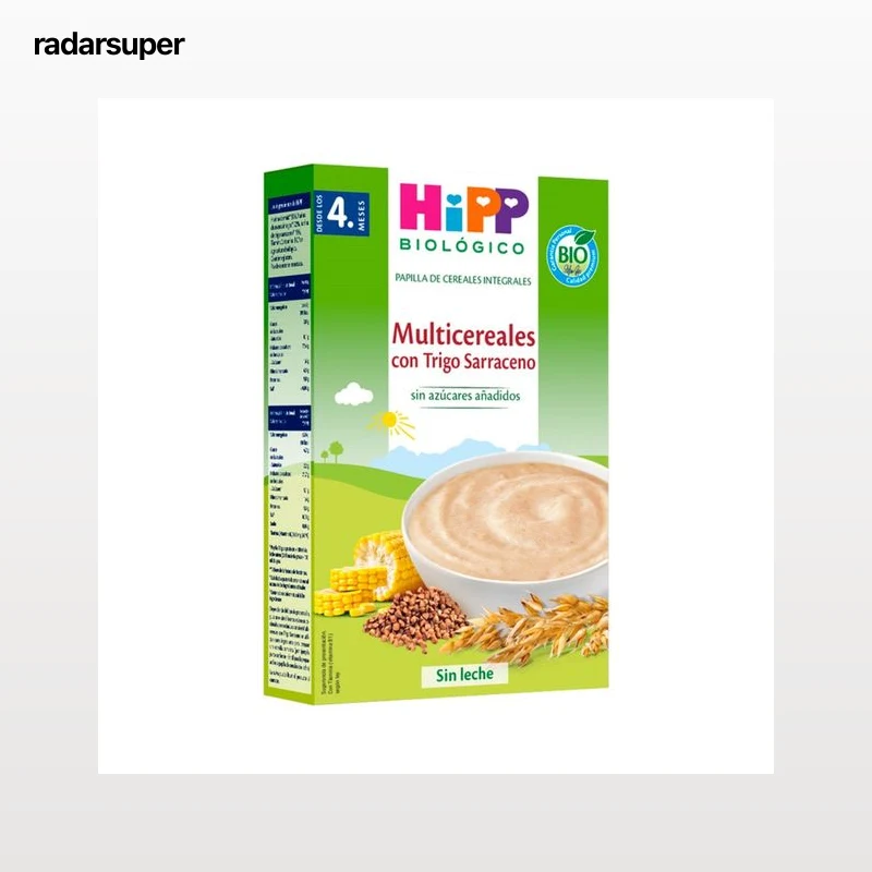 HIPP Biológico Papilla multicereales integrales con trigo sarraceno, a partir de 4 meses 200 g.