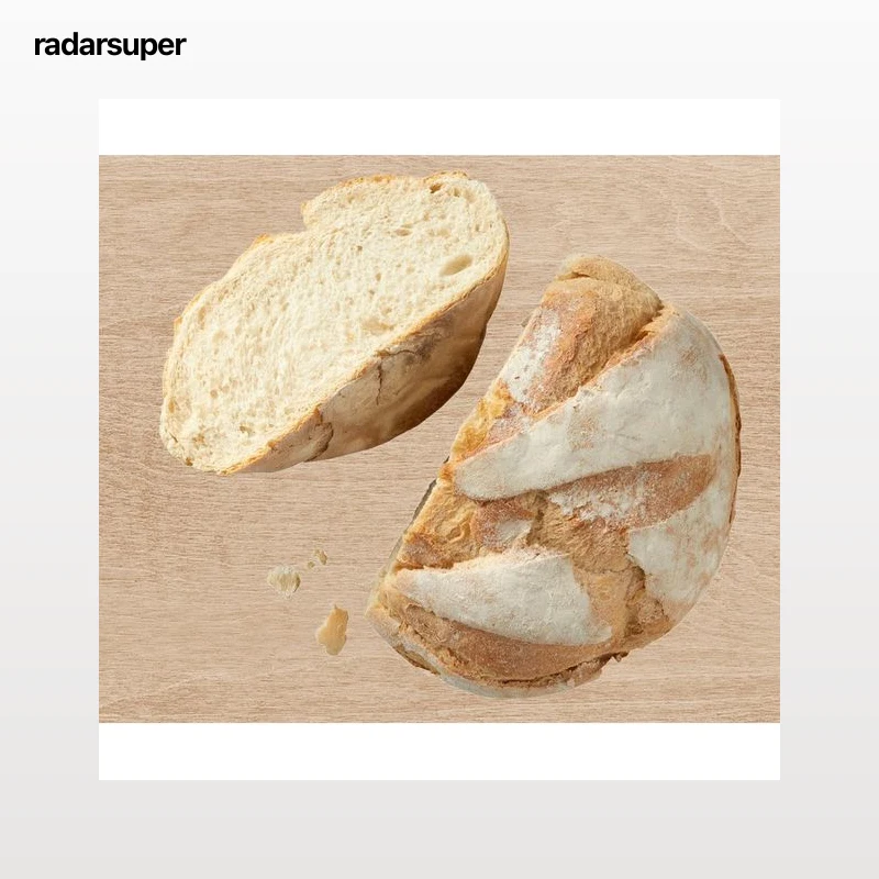 Hogaza de pan cortada con masa madre de Fabricación Propia 400 g.