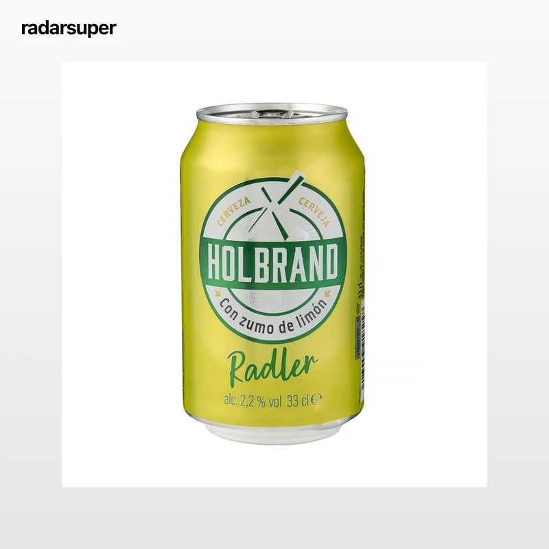 HOLBRAND Cerveza radler con zumo de limón lata 33 cl.