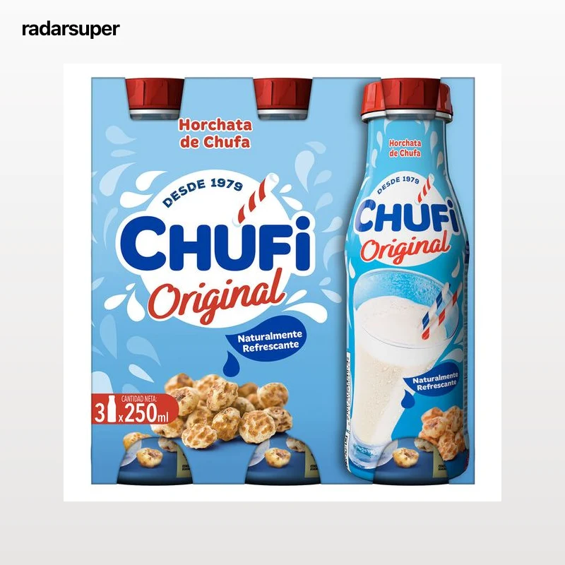 Horchata de chufa Chufi Original en pack de 3x250 ml