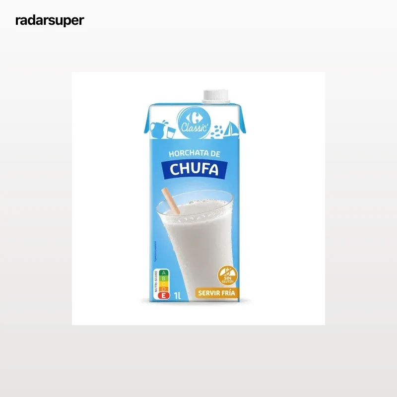 Horchata de chufa Carrefour sin gluten brik 1 l.