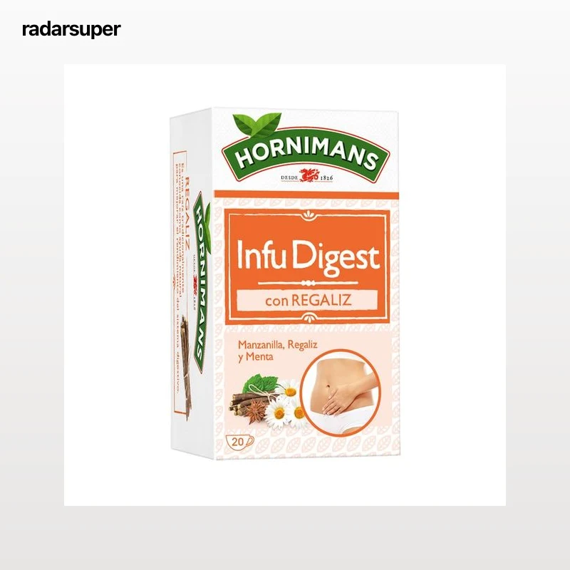 HORNIMANS Infusión digestiva de manzanilla, menta poleo y anís verde 20 uds.30 g.