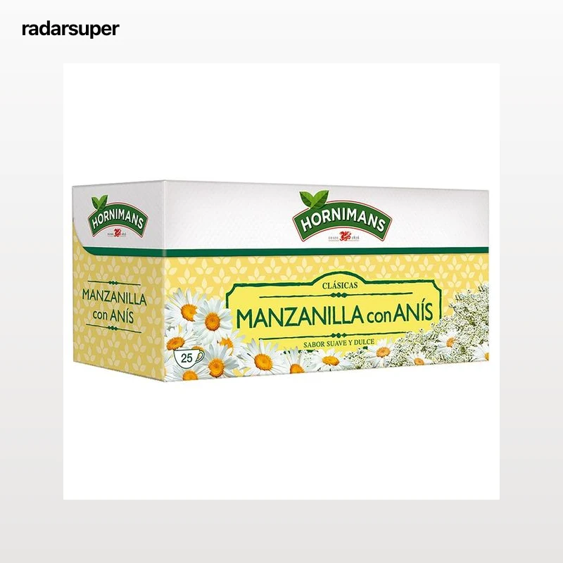 HORNIMANS Manzanilla con anís 25 uds. 35 g.