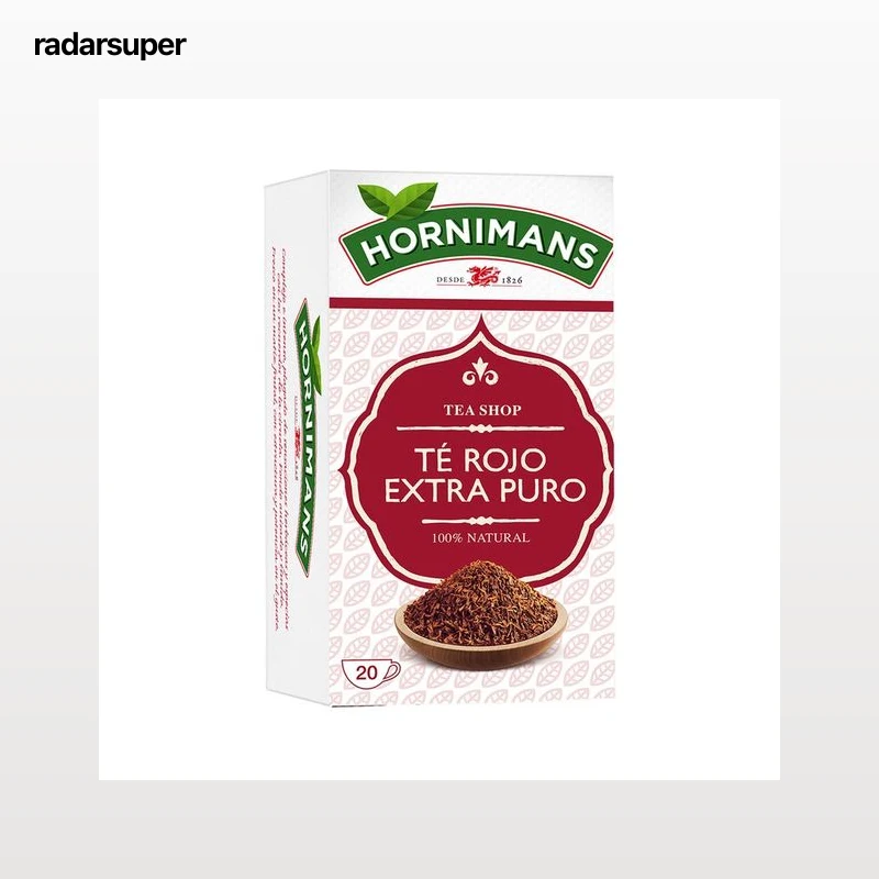 HORNIMANS Té rojo extra puro 20 uds. 40 g.