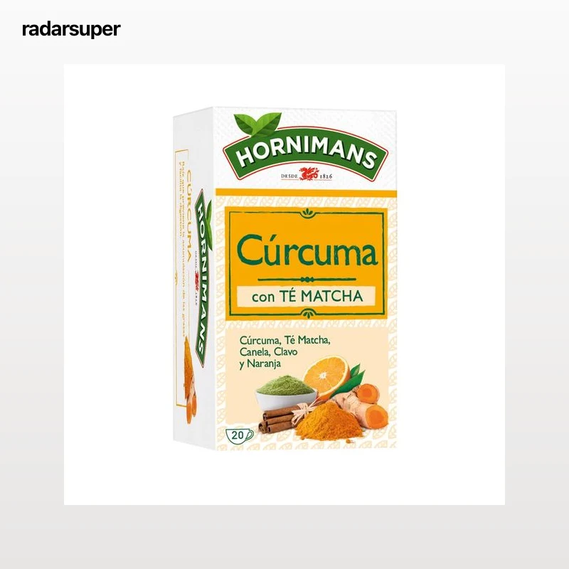 HORNIMANS Té verde Matcha con cúrcuma, canela, clavo y naranja 20 uds. 30 g.