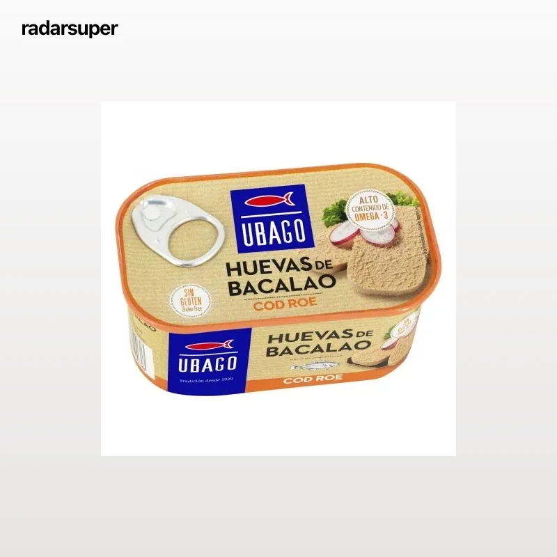 Huevas de bacalao Ubago sin gluten 200 g.
