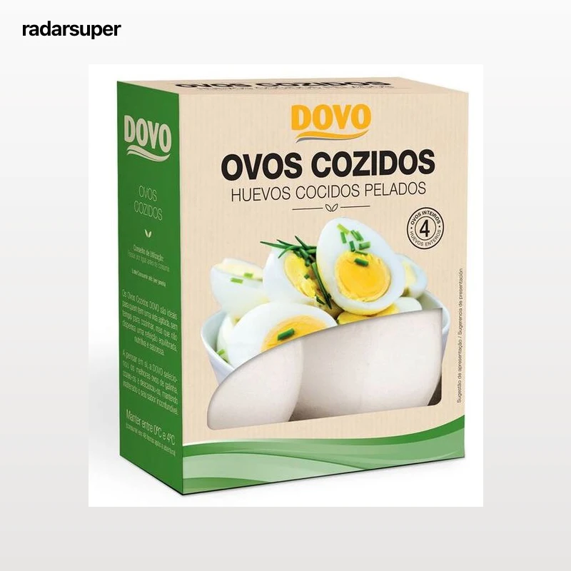 Huevo cocido entero pelado Dovo 4 unidades