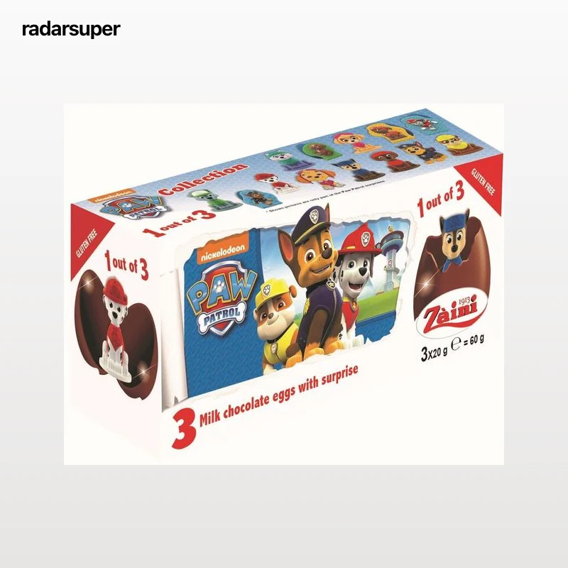 Huevo sorpresa de chocolate 3u Paw Patrol