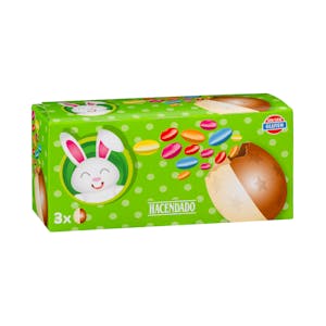 Huevos con disquitos Pascua de chocolate