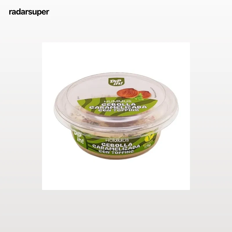Hummus cebolla caramelizada con topping D!P¡n! 175 g.