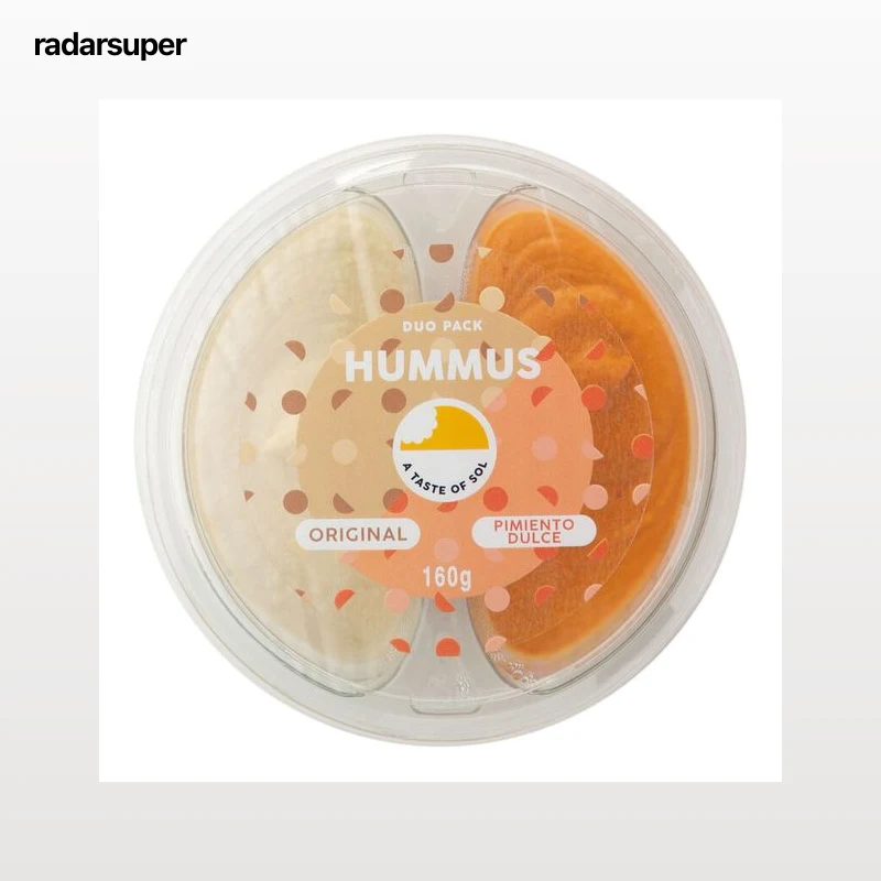 Hummus duo 160g original y pimiento dulce