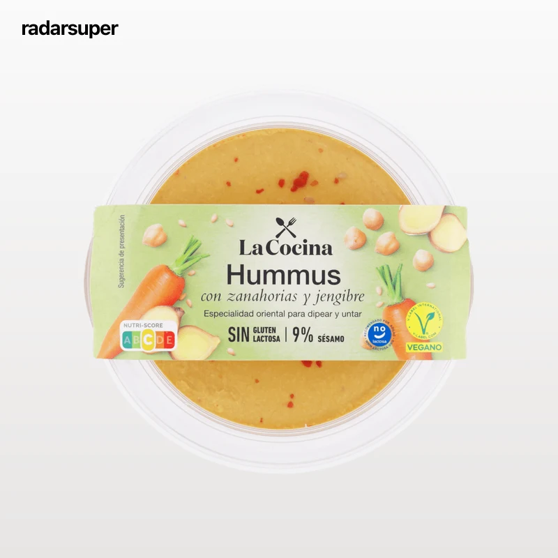 Hummus con zanahoria y jengibre