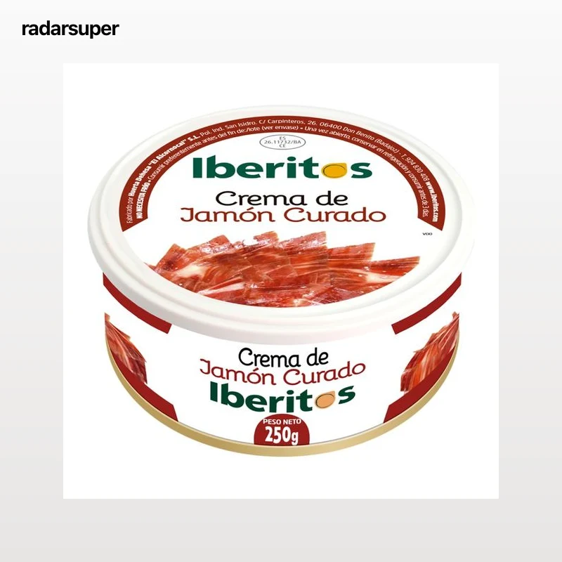 IBERITOS Crema de jamón curado 250 gramos.