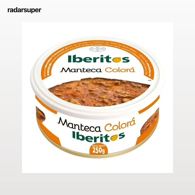 IBERITOS Manteca colorá lata de 250 g.