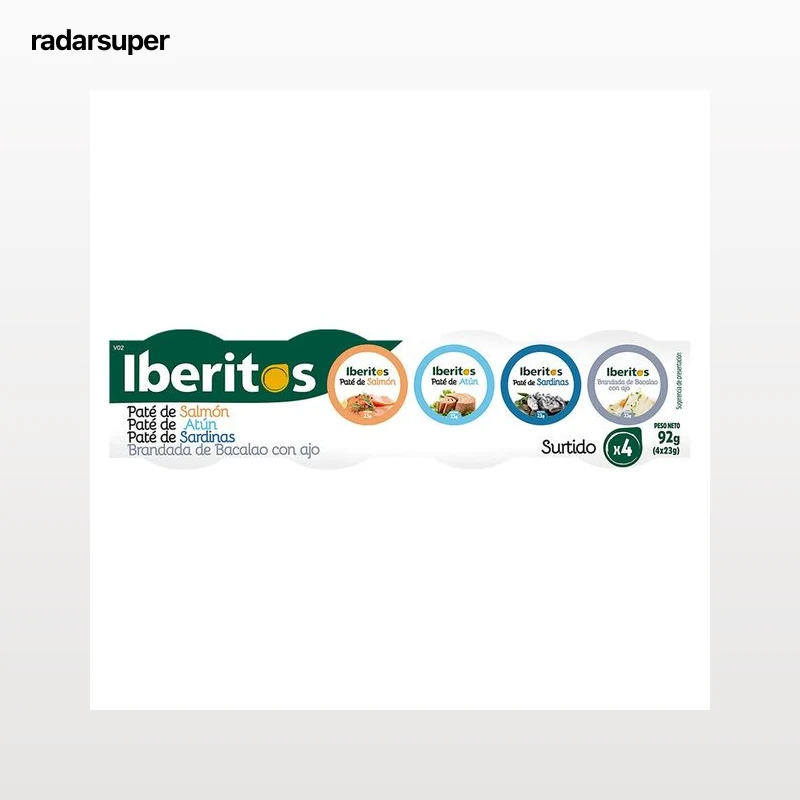 IBERITOS Paté surtido lata 25 gr pack de 4 ud.