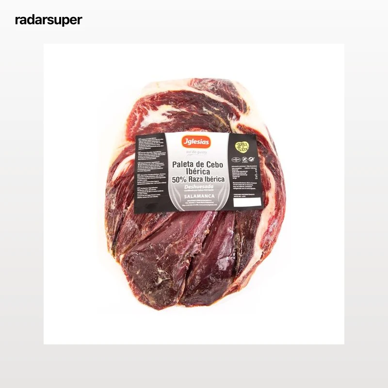 IGLESIAS Centro deshuesado de paleta de cebo ibérica (50% raza ibérica). - Loncha fina 1 mm