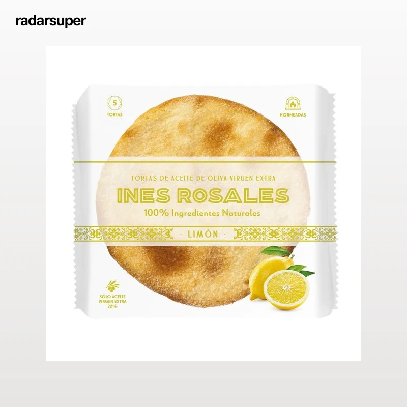 INÉS ROSALES Tortas de aceite de oliva virgen extra de limón 5 uds 150 g.