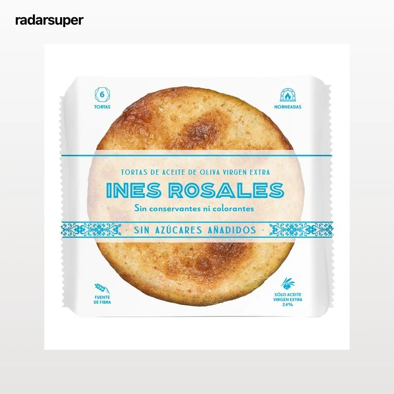 INÉS ROSALES Tortas de aceite de oliva virgen extra sin azucares añadidos 6 uds 180 g.
