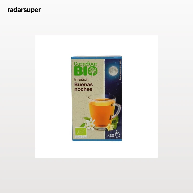Infusión buenas noches en bolsitas ecológica Carrefour Bio 20 ud.