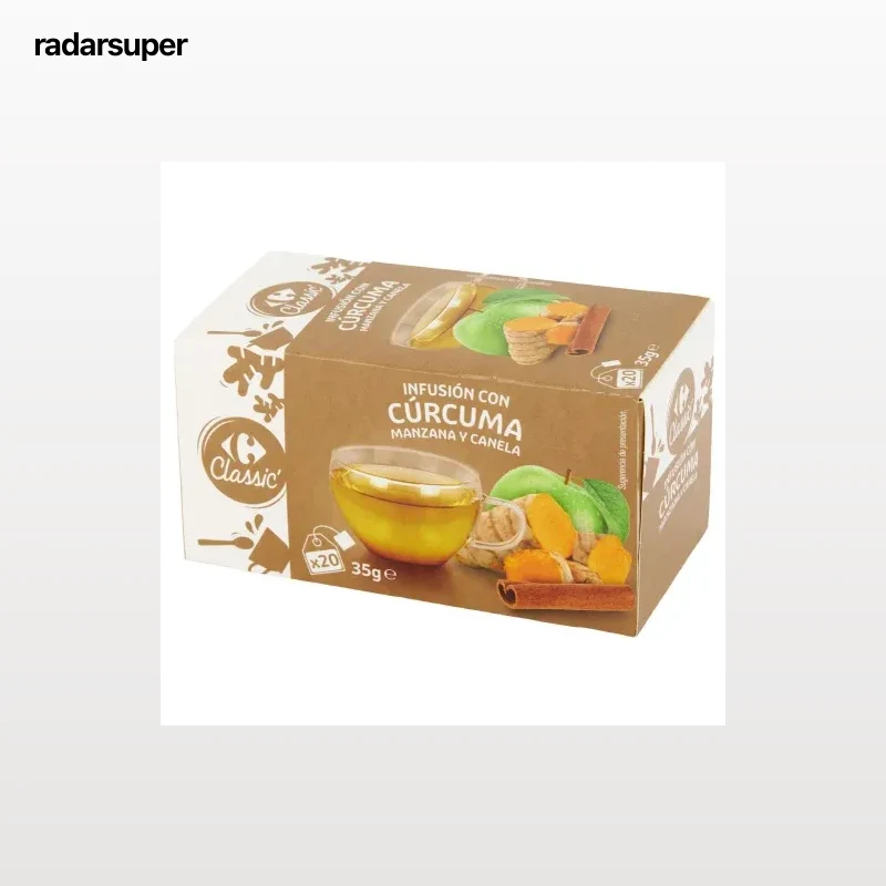 Infusión de cúrcuma en bolsitas Carrefour Classic 20 ud.