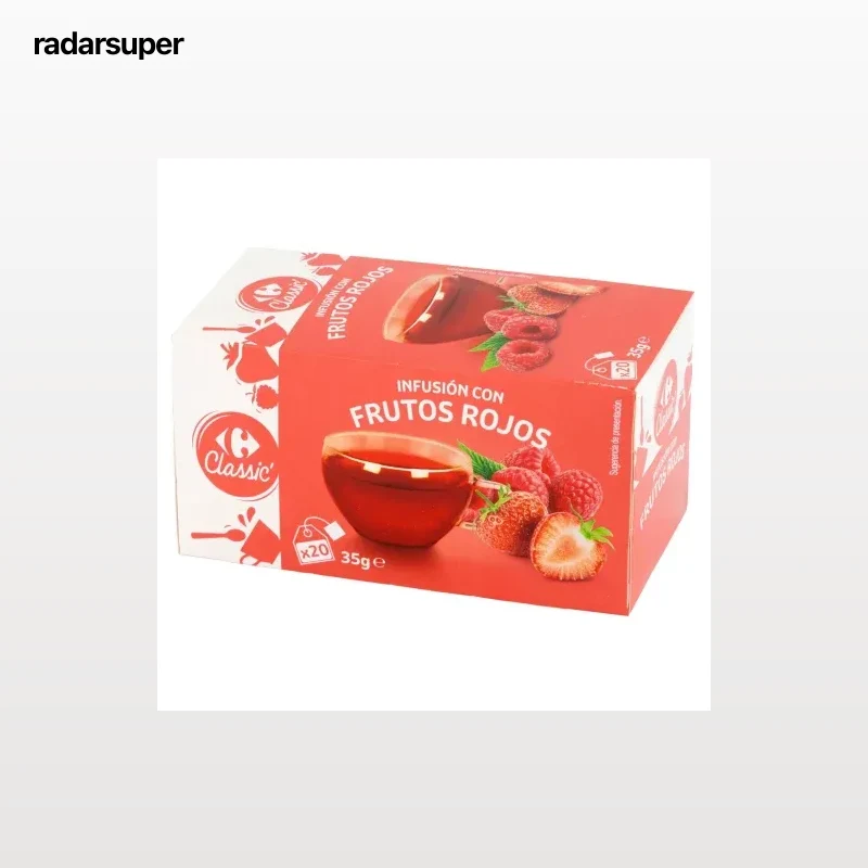 Infusión de frutos rojos en bolsitas Classic Carrefour 20 ud.