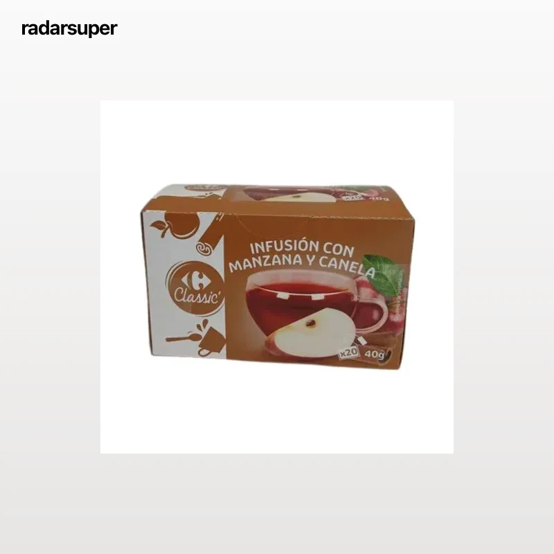 Infusión de manzana y canela en bolsitas Carrefour Classic 20 ud.