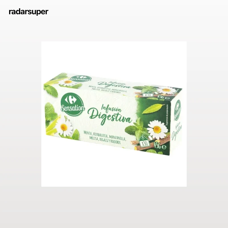 Infusión Digestiva en bolsitas Carrefour Sensation 30 ud.