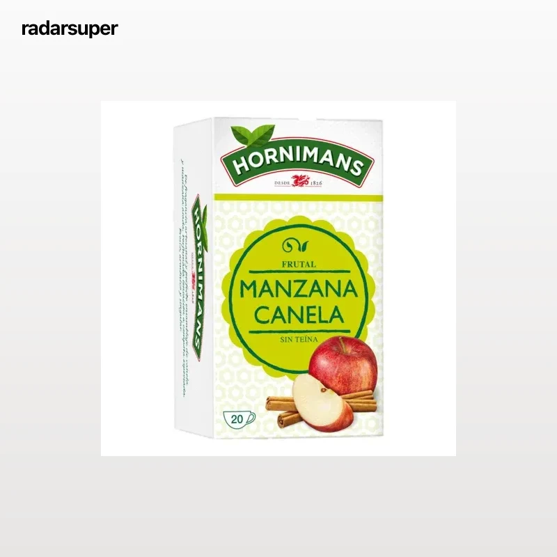 Infusión frutal de manzana y canela en bolsitas Hornimans 20 ud.