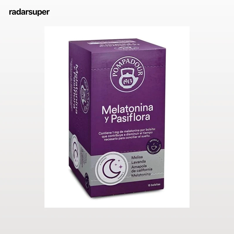 Infusión con melatonina y pasiflora Pompadour 15uds