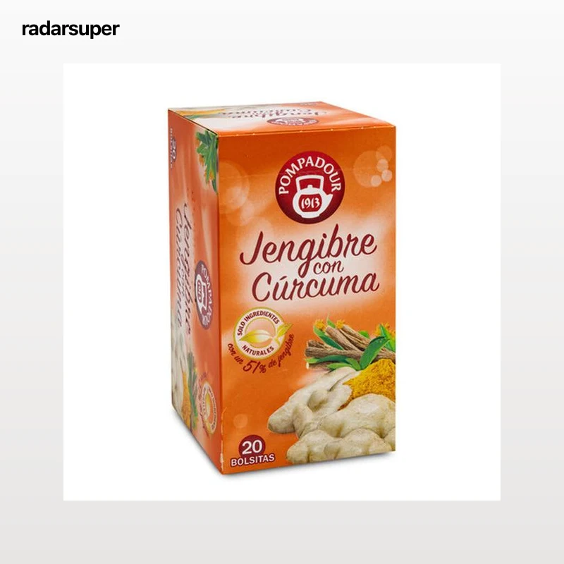 Infusión Pompadour 20u jengibre con cúrcuma