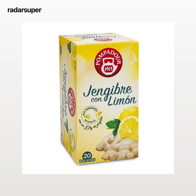 Infusión Pompadour 20u jengibre con limón