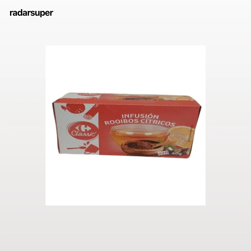 Infusión rooibos citricos en bolsitas Carrefour Classic 20 ud.