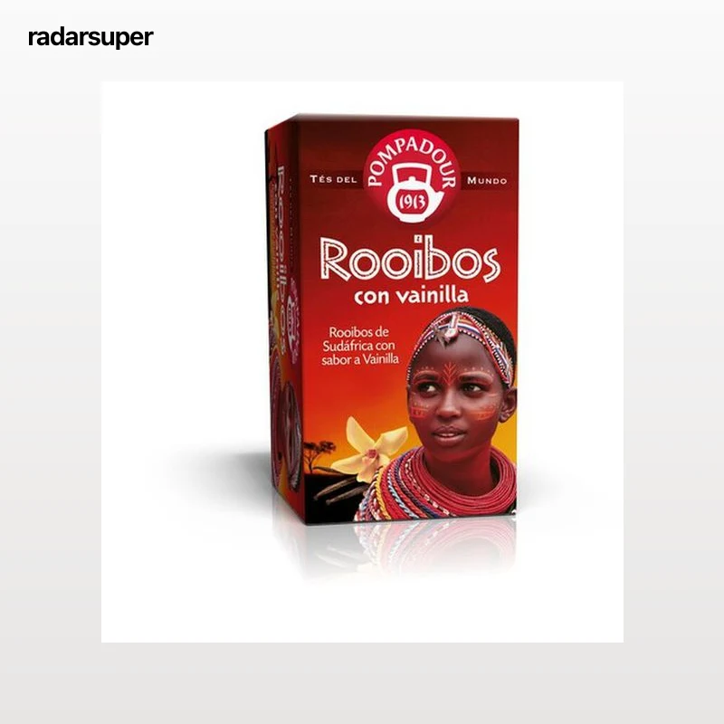 Infusión rooibos sabor vainilla Pompadour 20unidades