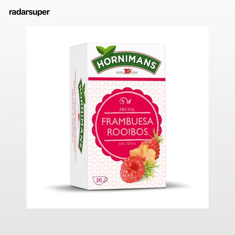Infusión sin teína rooibos Hornimans 20u con frambuesa