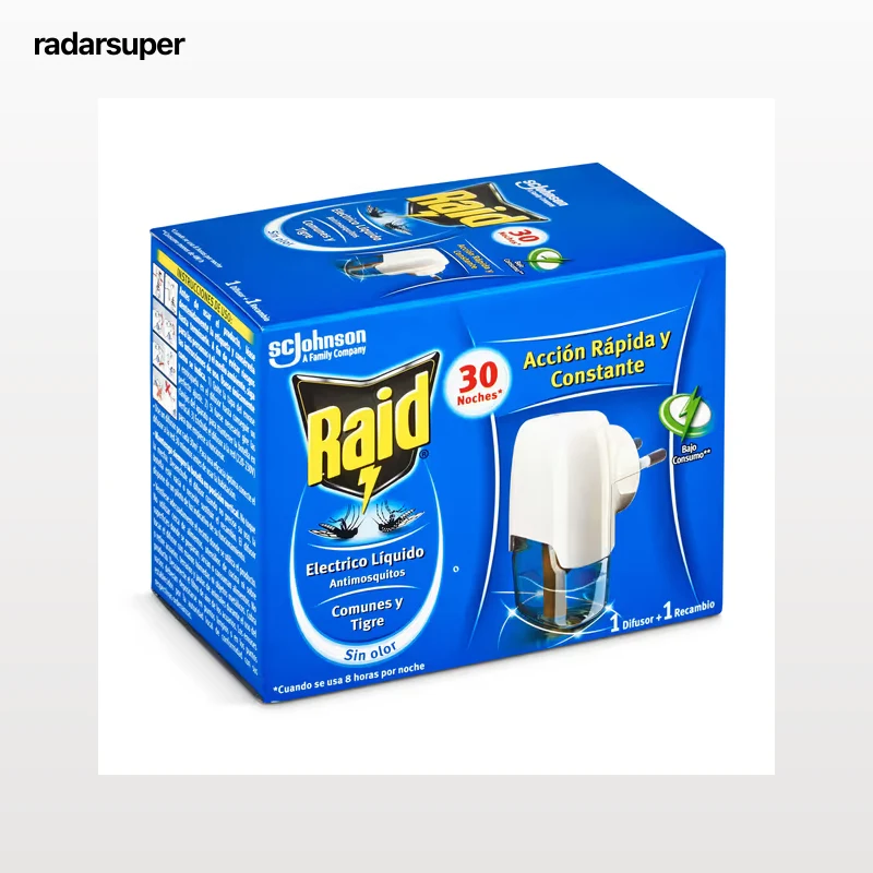 Insecticida eléctrico antimosquitos aparato y recambio Raid 1 unidad
