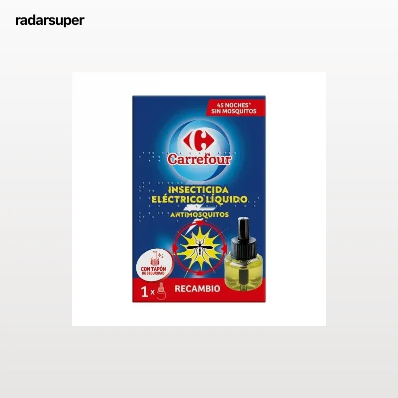 Insecticida eléctrico antimosquitos líquido recambio Carrefour 1 ud.