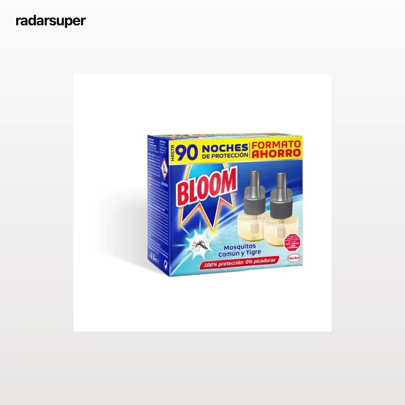 Insecticida eléctrico continuo anti mosquitos recambio Bloom 2 ud.