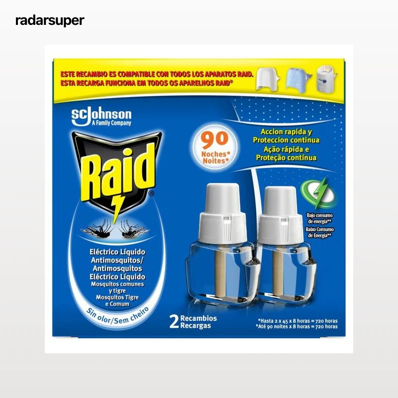 Insecticida eléctrico recambio Raid 2 unidades Noche
