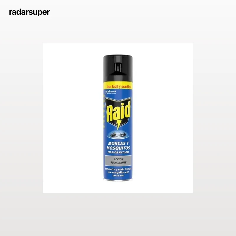 Insecticida moscas y mosquitos frescor natural acción fulminante Raid 400 ml.