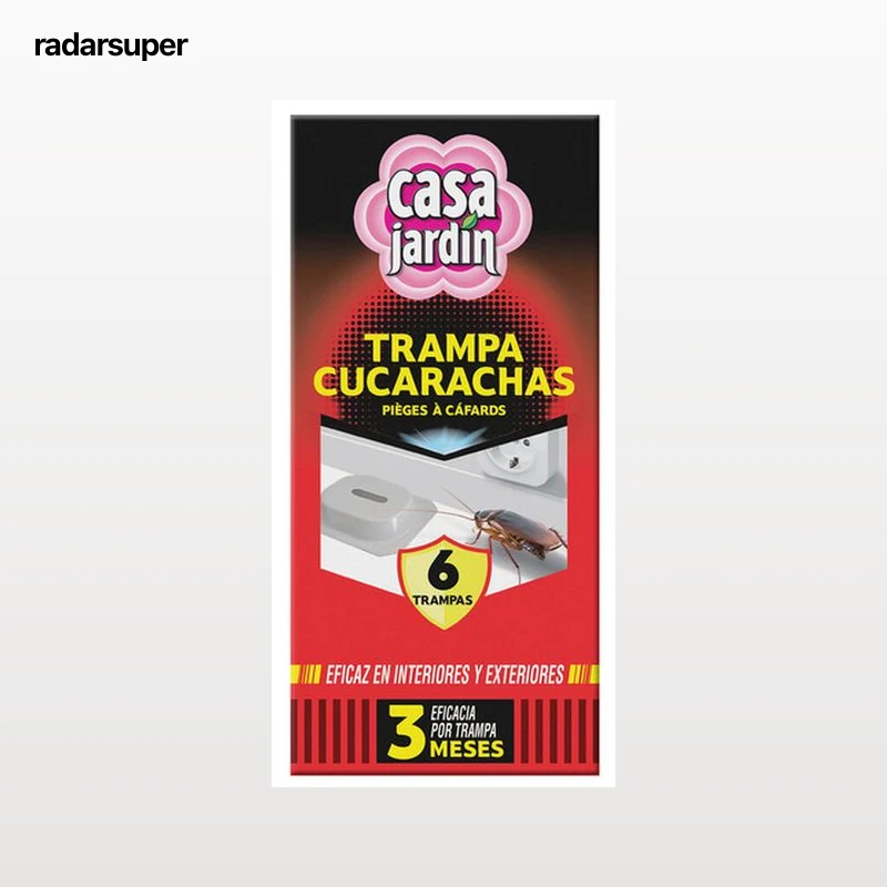 Insecticida trampa casa jardín 6 uds cucarachas