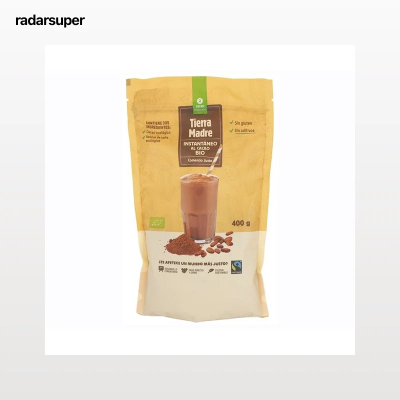 INTERMÓN OXFAM Cacao instantáneo en polvo ecológico INTERMOM OXFAM TIERRA MADRE 400 g.
